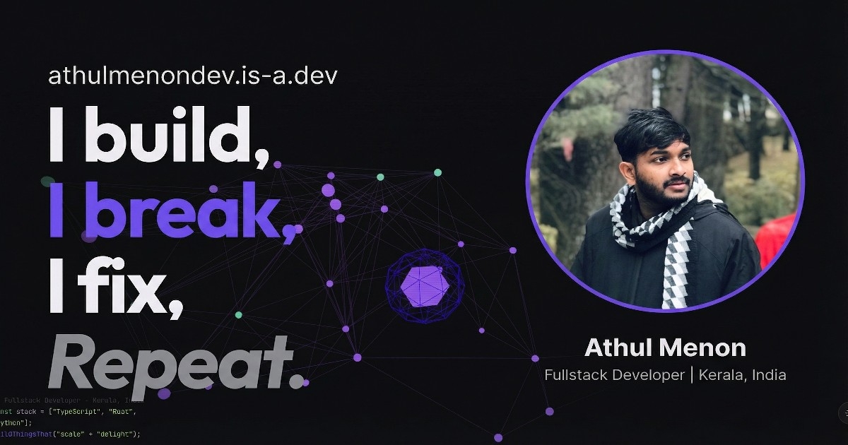 Athul Menon | Full Stack Developer